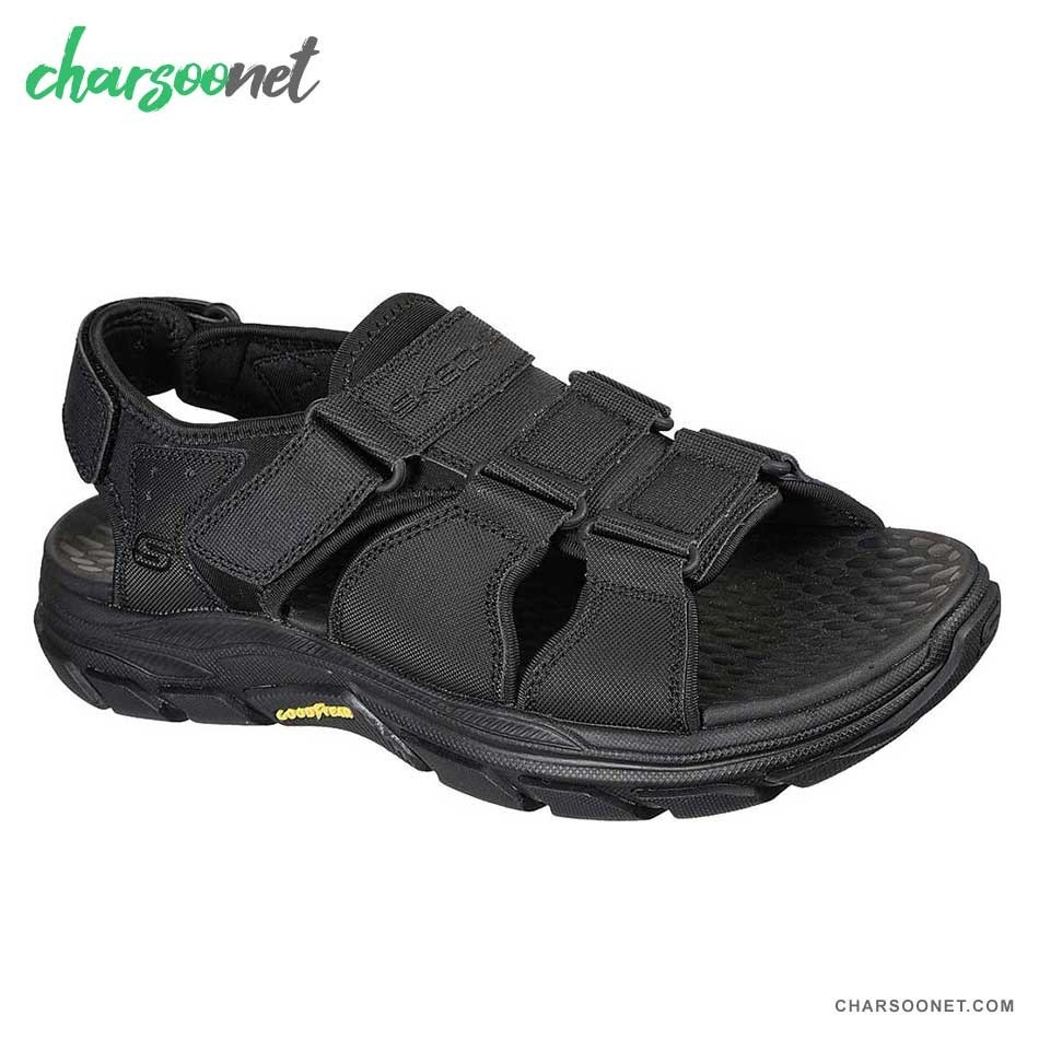 Skechers black sandal sale