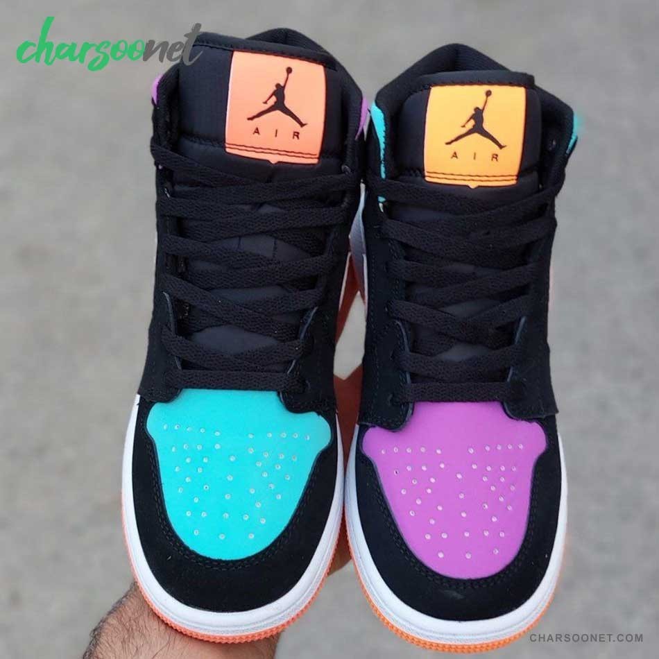 کفش اسپرت نایکی زنانه تا به تا Nike Air Jordan 1 Multi-Color