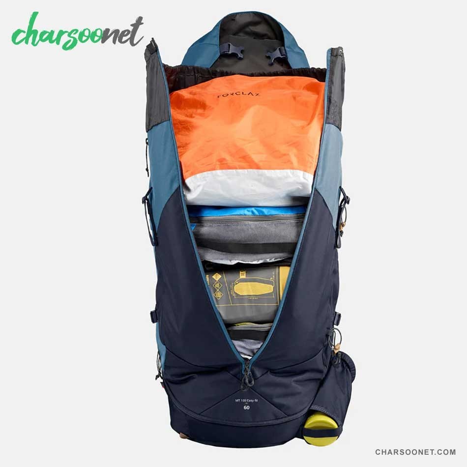 کوله پشتی کوهنوردی 60 لیتری فورکلاز Forclaz MT100 60 L Backpack