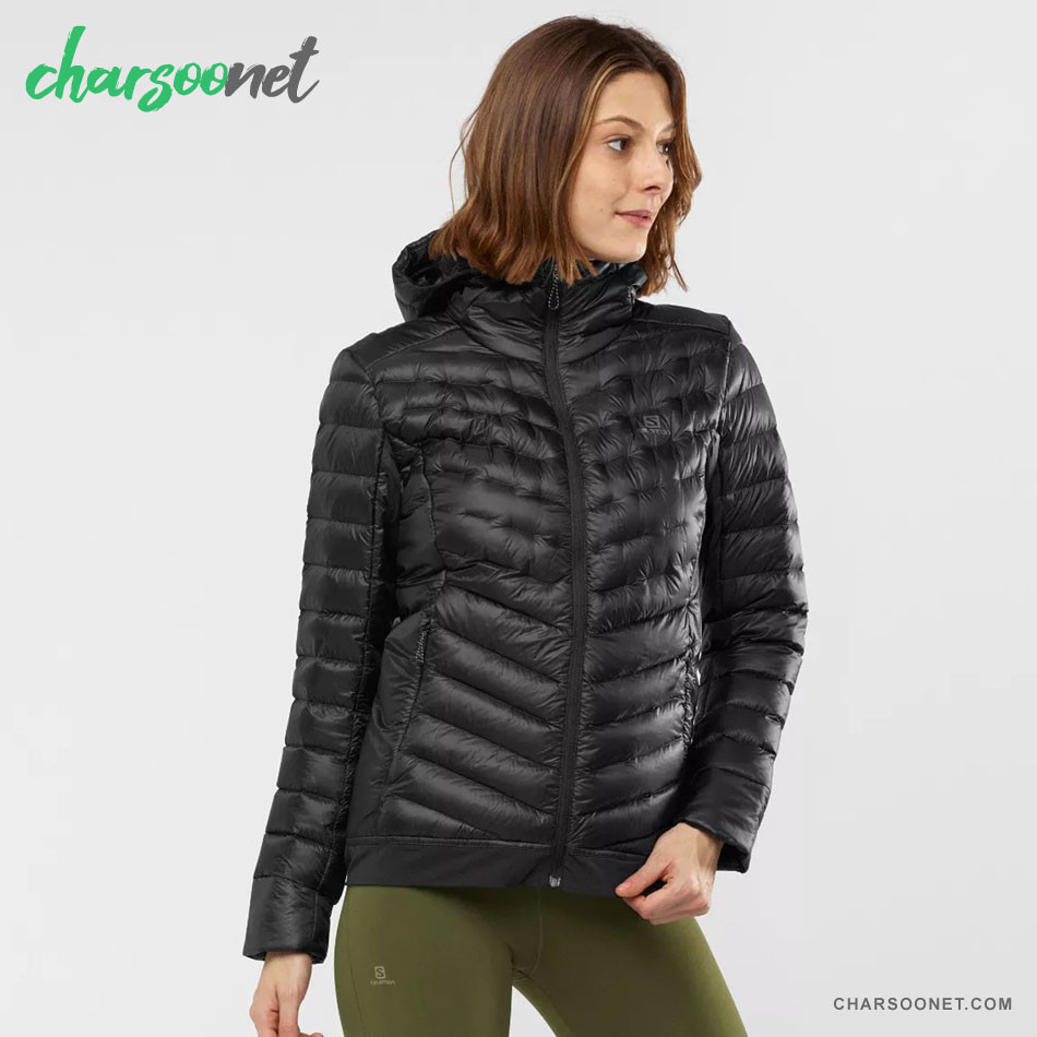 کاپشن پر سالومون زنانه مدل Salomon Outline Down Hoodie Black