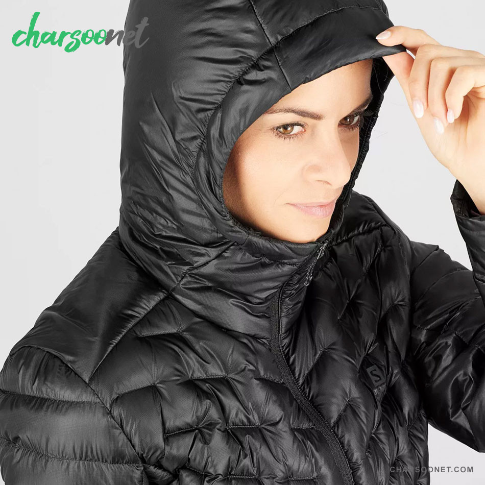 کاپشن پر سالومون زنانه مدل Salomon Outline Down Hoodie Black