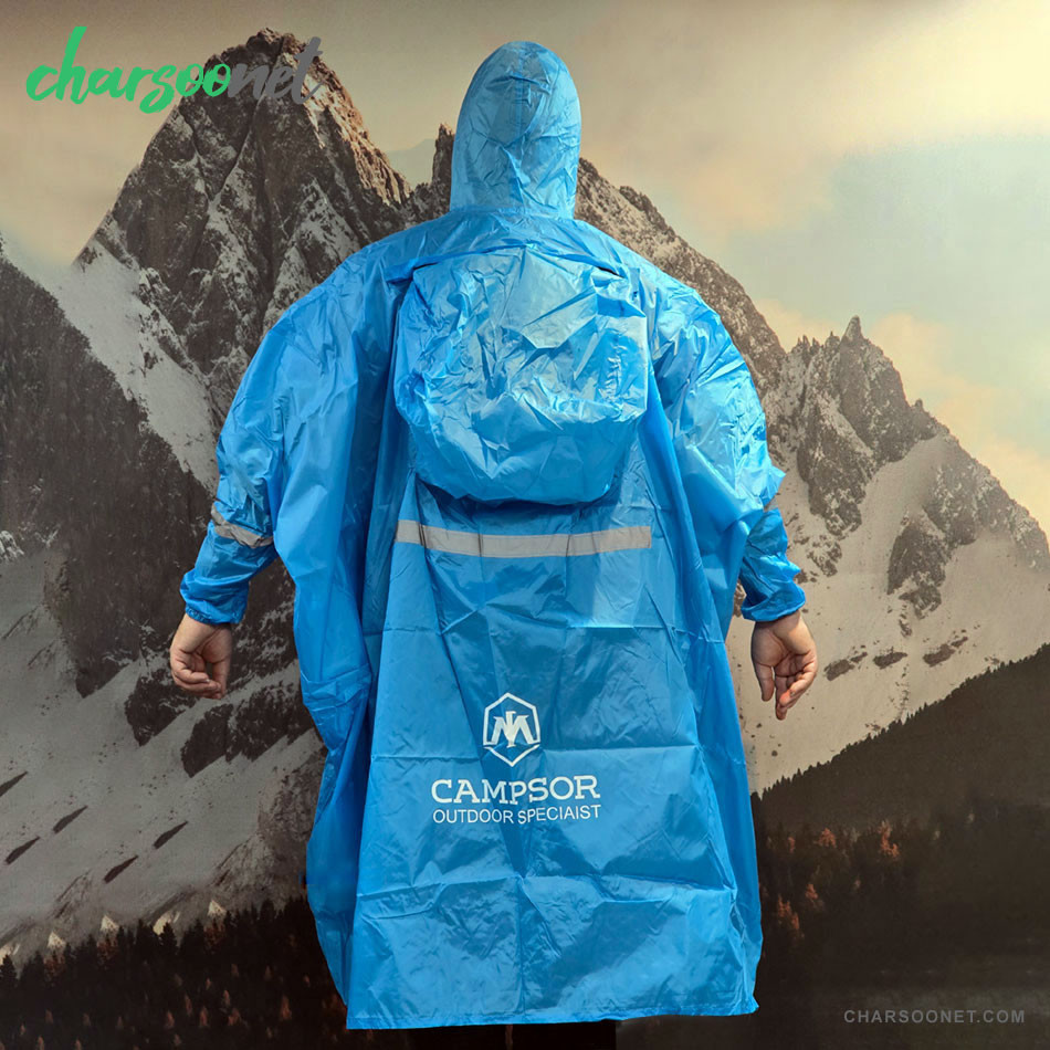 پانچو ضدآب کوهنوردی کوله دار و شبنمادار کمپسور Campsor