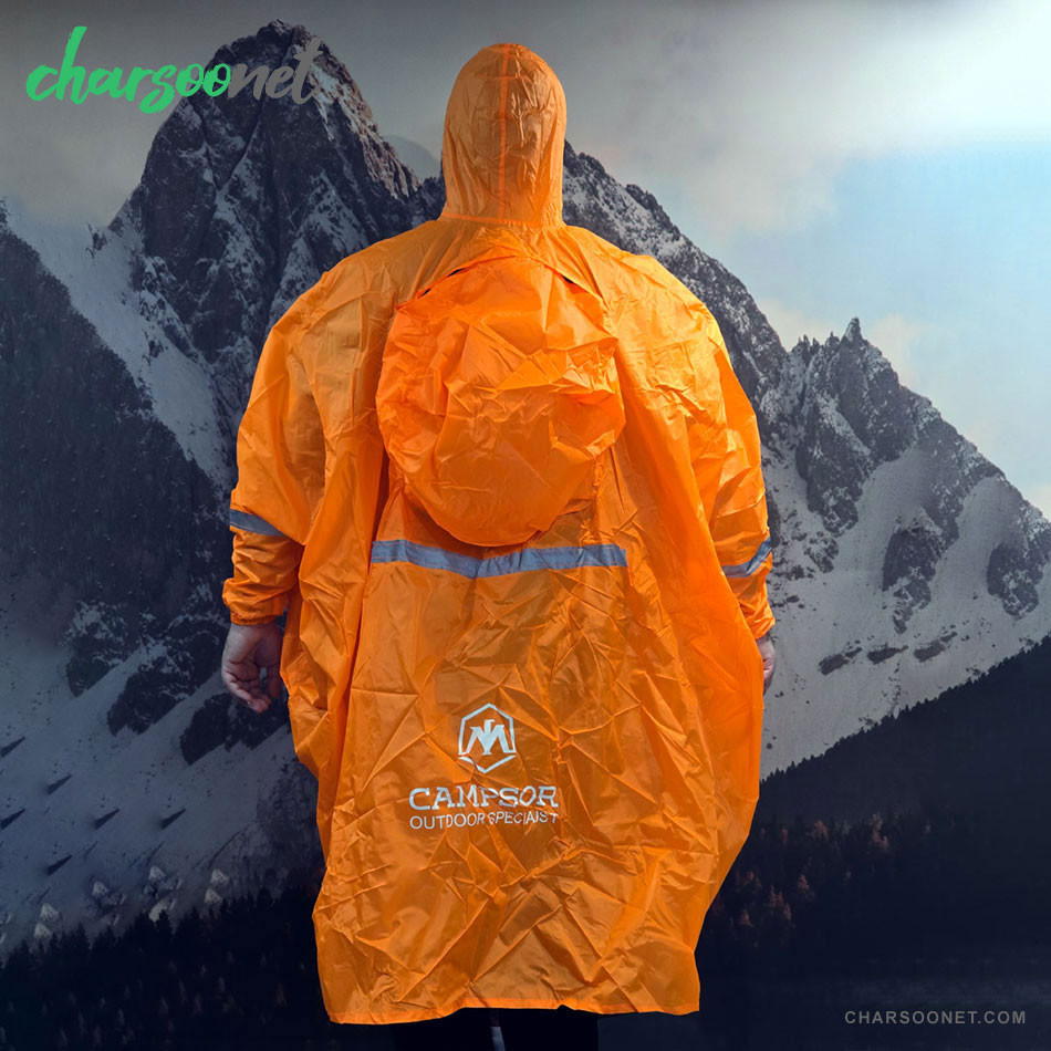 پانچو کوهنوردی ضدآب کوله دار و شبنمادار اصلی کمپسور Campsor