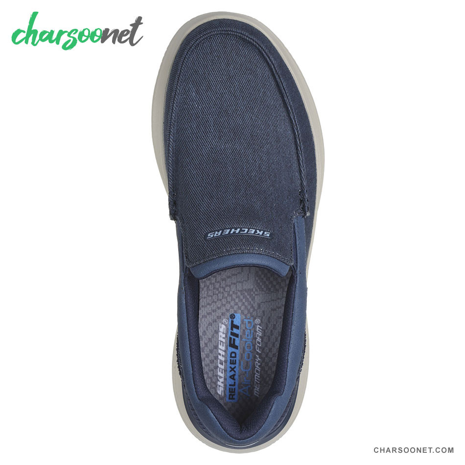 کفش پیاده روی بدون بند مردانه اسکیچرز Skechers Relaxed Fit Hasting - Fielden