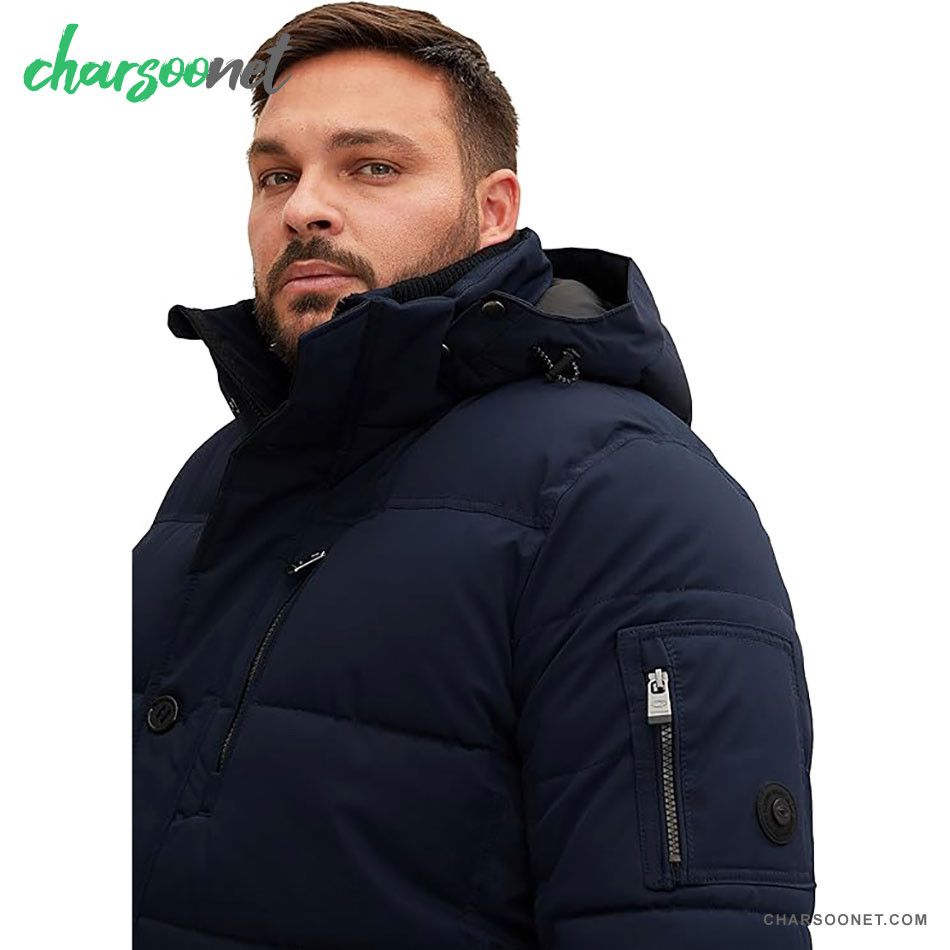 کاپشن کلاه دار مردانه تام تیلور TOM TAILOR Men's Plusize Puffer