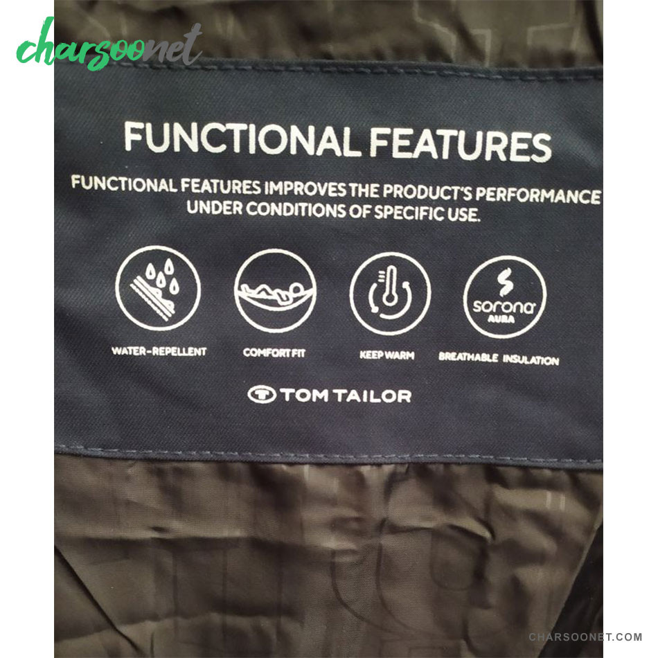 کاپشن کلاه دار مردانه تام تیلور TOM TAILOR Men's Plusize Puffer