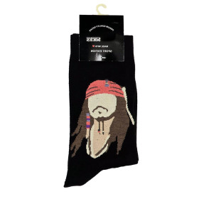 جوراب نخ پنبه طرح دار فری سایز