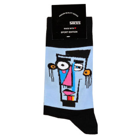 جوراب نخی اسپرت فری سایز طرح دار