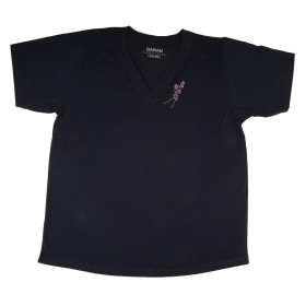 تیشرت یقه هفت زنانه نخ پنبه فری سایز 44-46