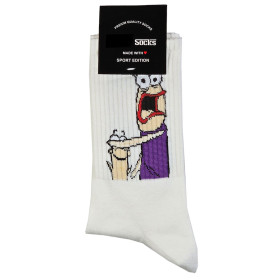 جوراب نخی طرح دار اسپرت فری سایز