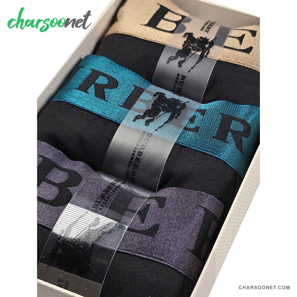 پک سه عددی شورت مردانه پادار نخ پنبه Burberry