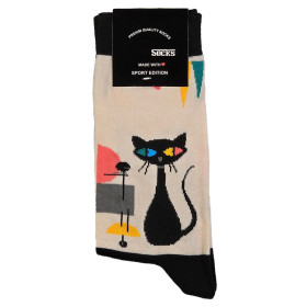 جوراب نخی طرح دار فری سایز