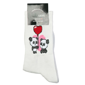 جوراب نخ پنبه نیم ساق فری سایز طرح دار