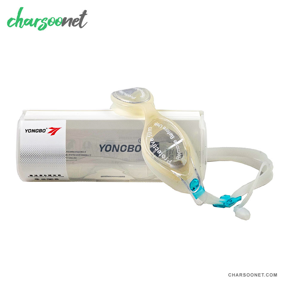 عینک شنای ضد بخار و ضد UV یونگ بو YONGBO رنگ سفید