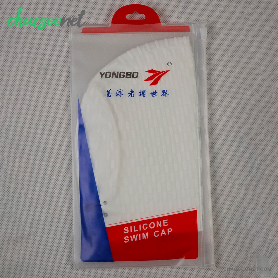 کلاه شنا سیلیکونی یونگ بو Yongbo Swim Cap رنگ سفید
