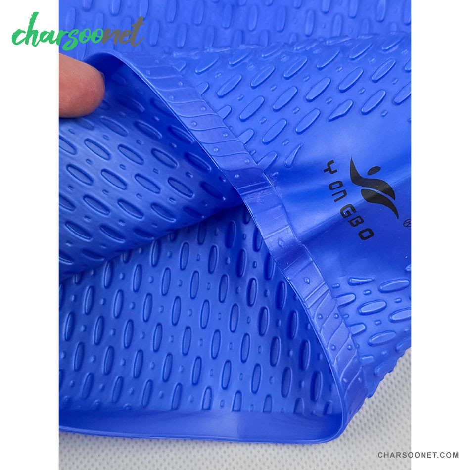 کلاه شنا سیلیکونی یونگ بو Yongbo Swim Cap رنگ آبی