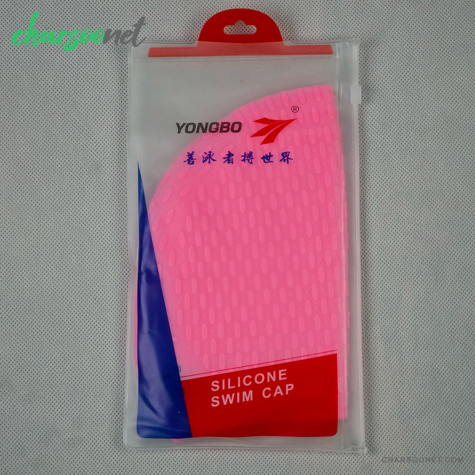 کلاه شنا سیلیکونی یونگ بو Yongbo Swim Cap رنگ صورتی