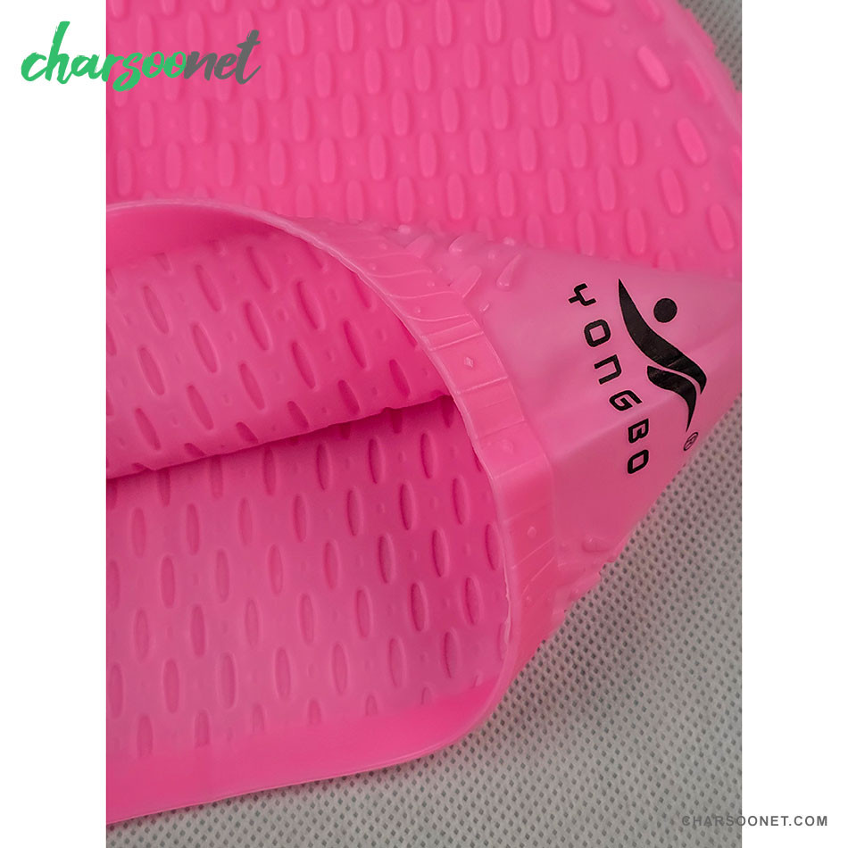 کلاه شنا سیلیکونی یونگ بو Yongbo Swim Cap رنگ صورتی