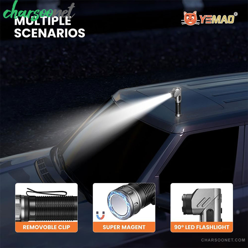 چراغ قوه شارژی یامائو Yemao Rechargeable Tactical Flashlights