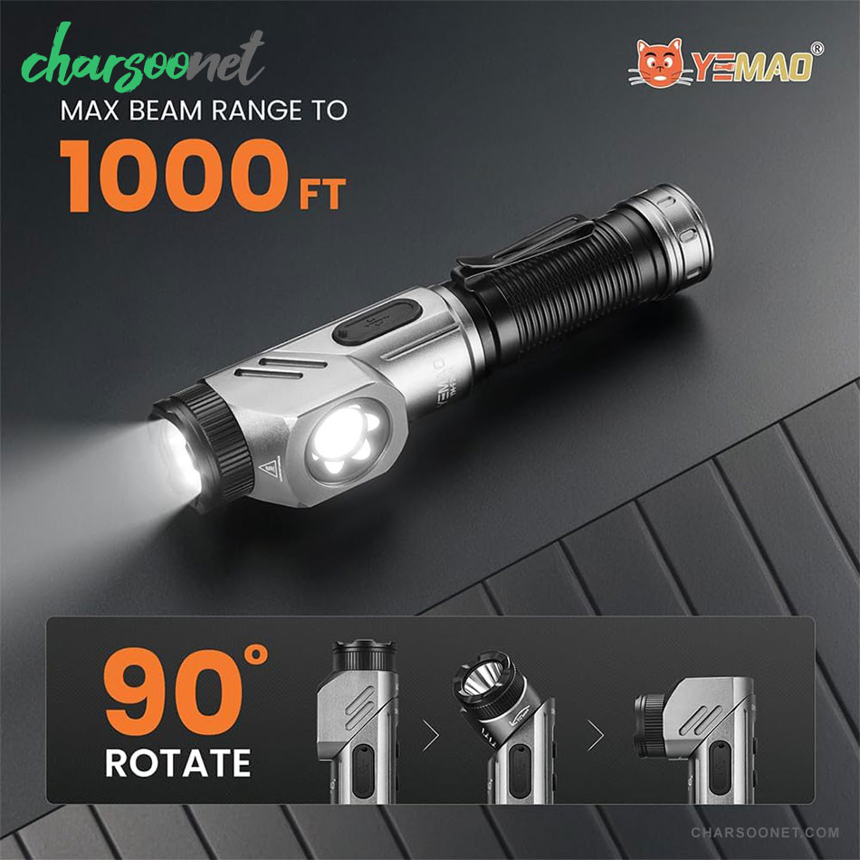 چراغ قوه شارژی یامائو Yemao Rechargeable Tactical Flashlights
