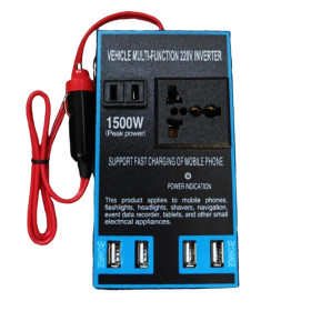 مبدل برق خودرو و فضای باز ۱۵۰۰ وات با ۴ پورت USB