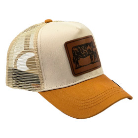 کلاه کپ گورین کتان با طرح گاو