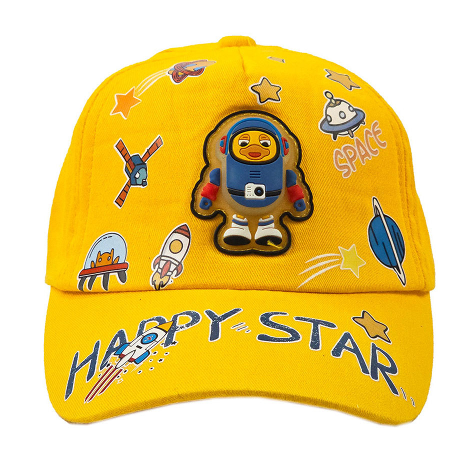 کلاه کپ پسرانه چراغ دار طرح Happy Star