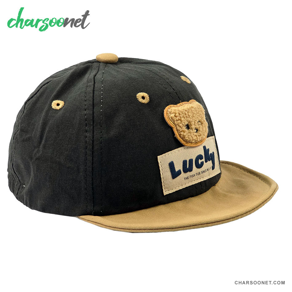 کلاه کپ بچگانه طرح تدی Lucky رنگ دودی