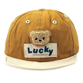 کلاه کپ بچگانه طرح تدی Lucky رنگ شتری