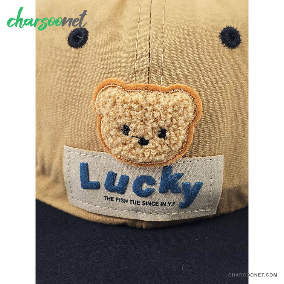 کلاه کپ بچگانه طرح تدی Lucky رنگ قهوه ای