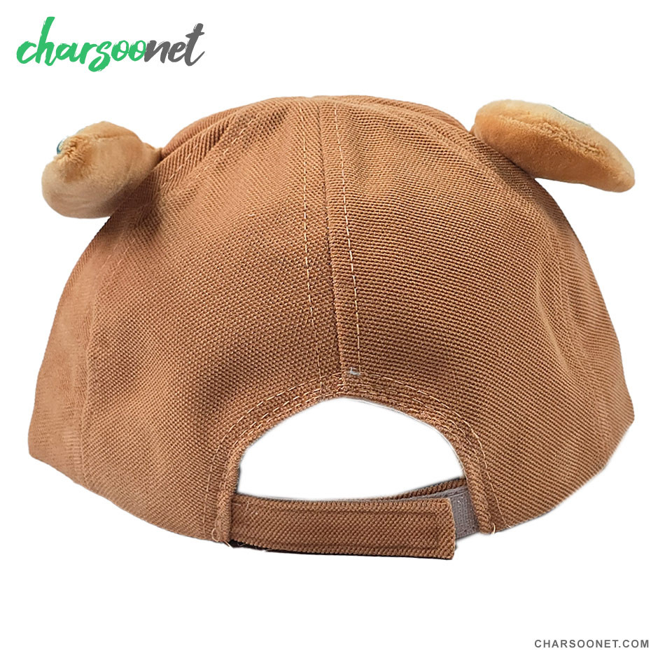 کلاه کپ بچگانه کتان طرح Happy Dog
