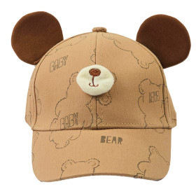 کلاه کتان نوزادی لبه دار تابستانی