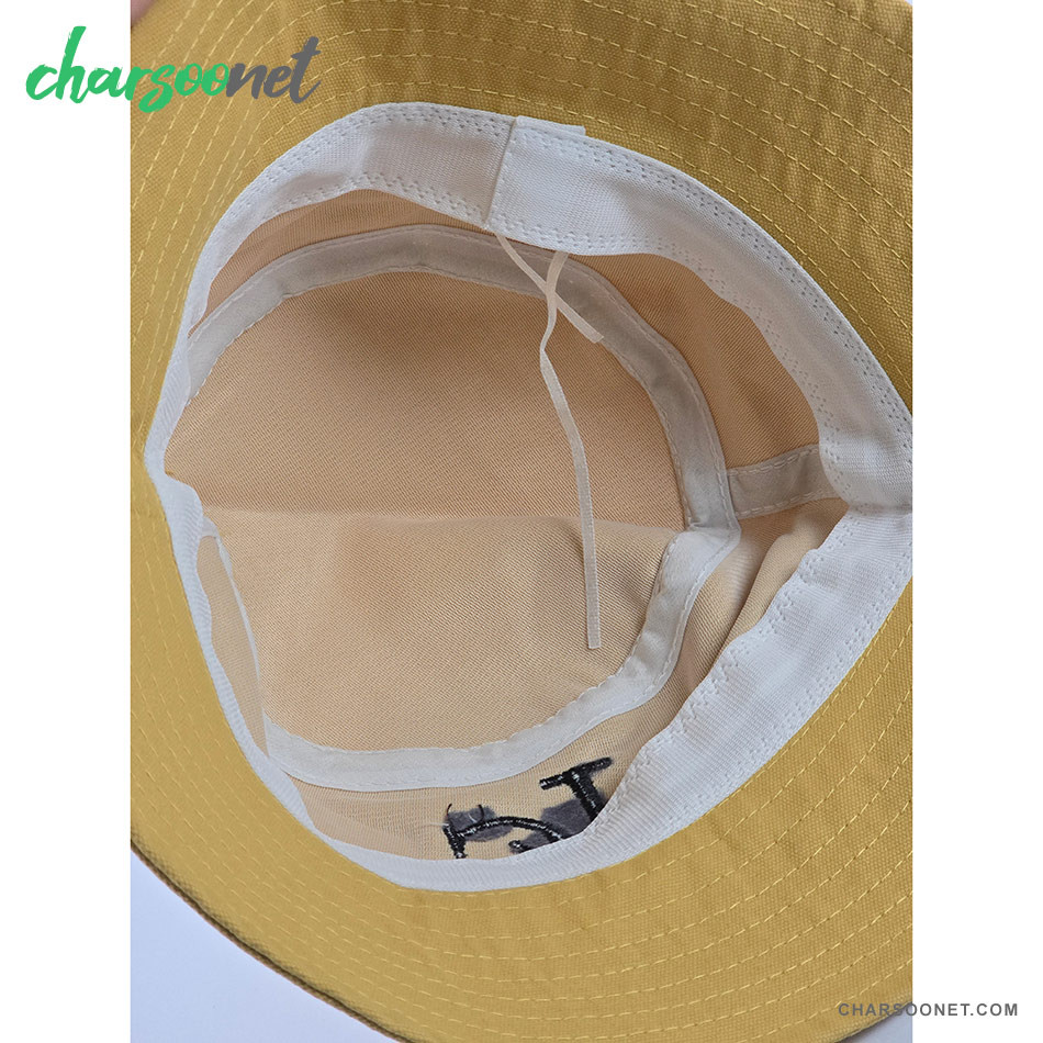 کلاه باکت زنانه تابستانی رنگ خردلی