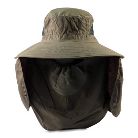 کلاه آفتاب گیر لبه دار با نقاب و پوشش گردن