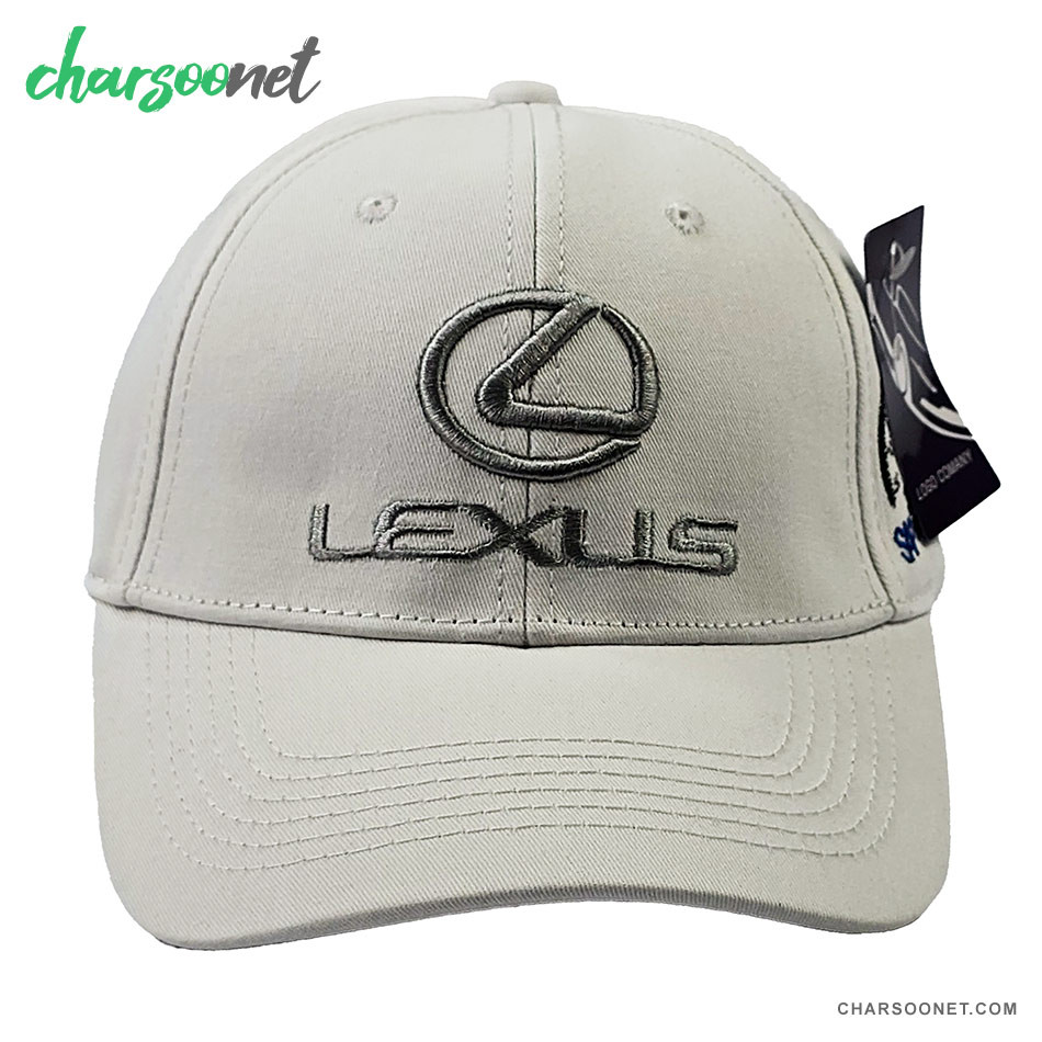 کلاه کپ لبه دار طرح Lexus رنگ سفید