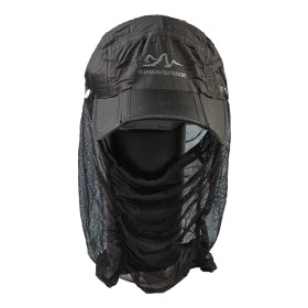 کلاه لبه دار طبیعتگردی تاشو با محافظ صورت و گردن