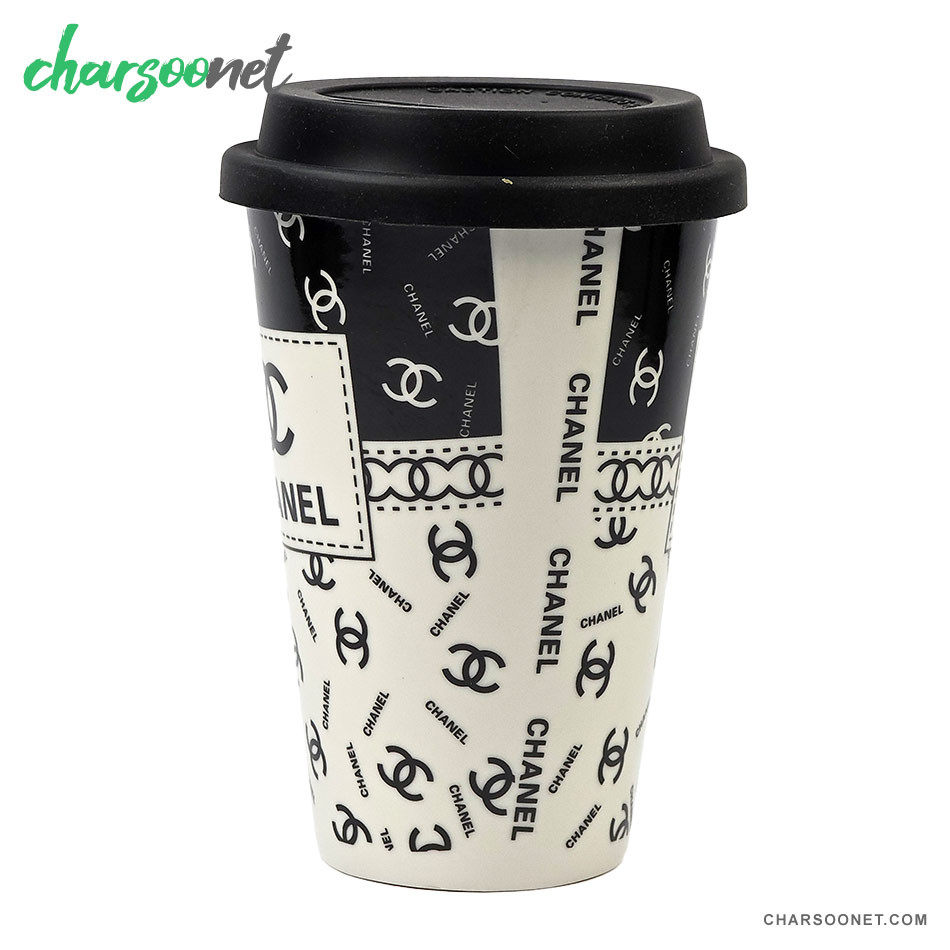 ماگ درب سیلیکونی طرح Chanel