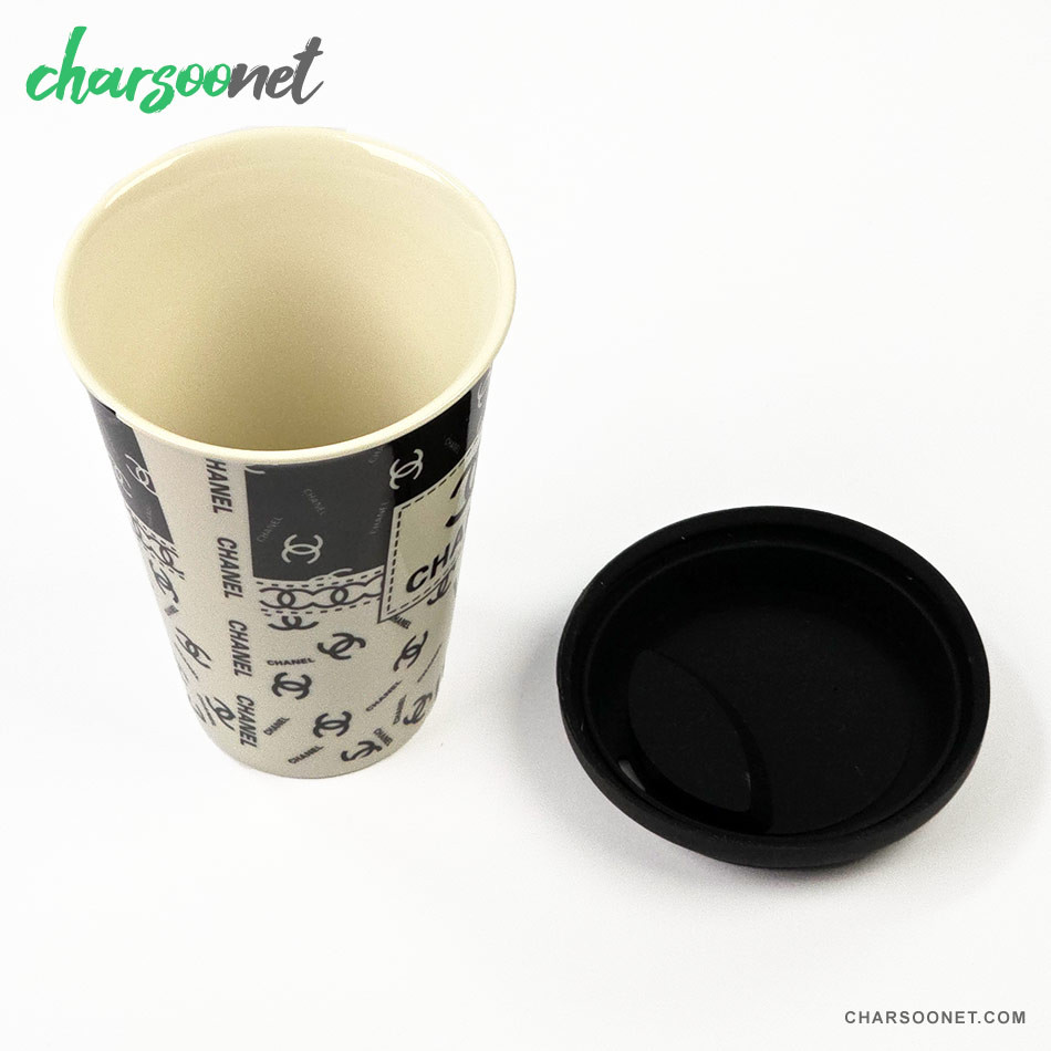 ماگ درب سیلیکونی طرح Chanel