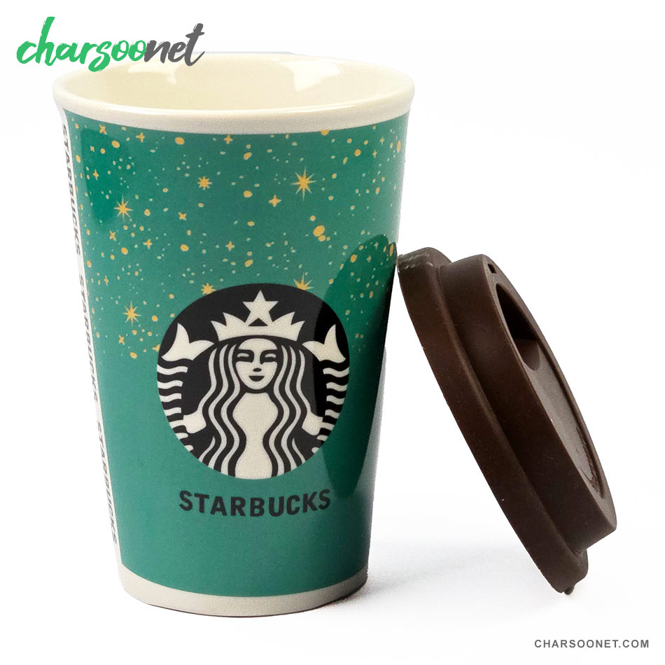 ماگ درب سیلیکونی طرح Starbucks