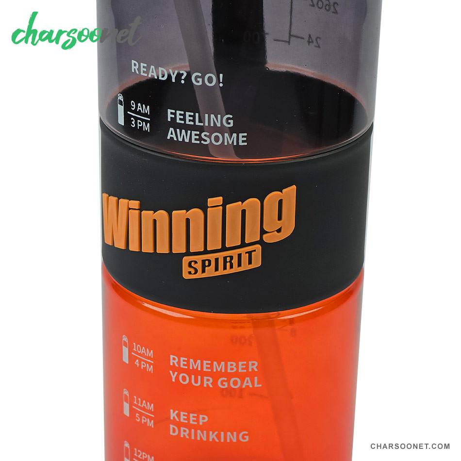 قمقمه یک لیتری Winning نی دار و ضدنشت