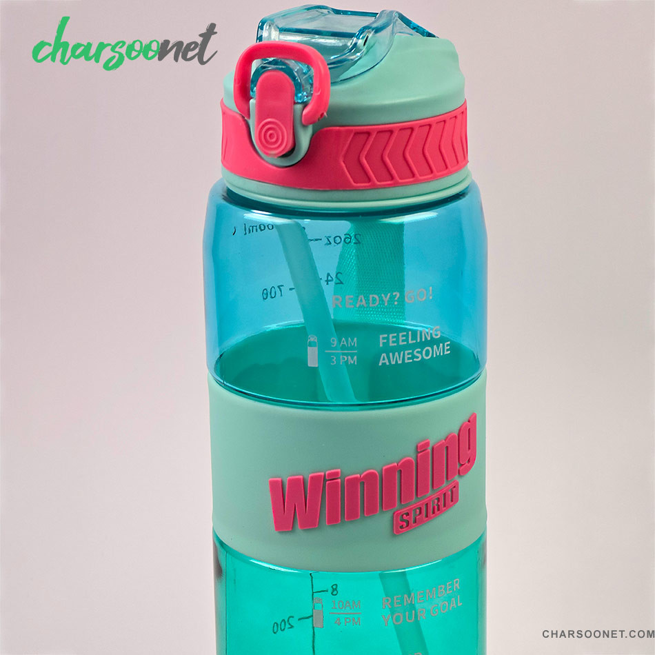 قمقمه یک لیتری Winning نی دار و ضدنشت