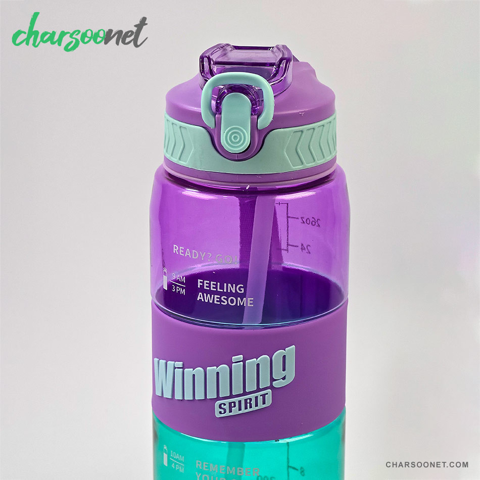 قمقمه یک لیتری Winning نی دار و ضدنشت
