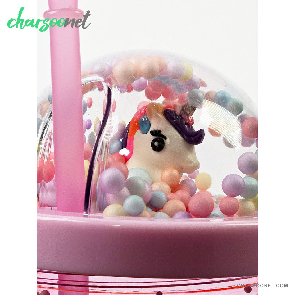 لیوان اسموتی نی دار درب جادویی یونیکورن