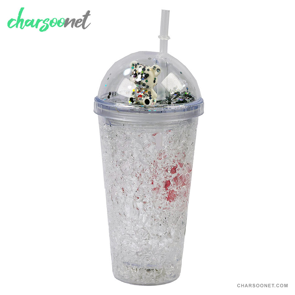 لیوان اسموتی نی دار درب جادویی گنبدی