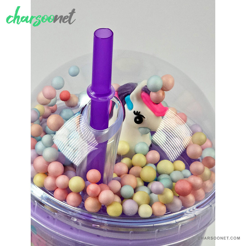 لیوان اسموتی نی دار درب جادویی گنبدی چراغ دار