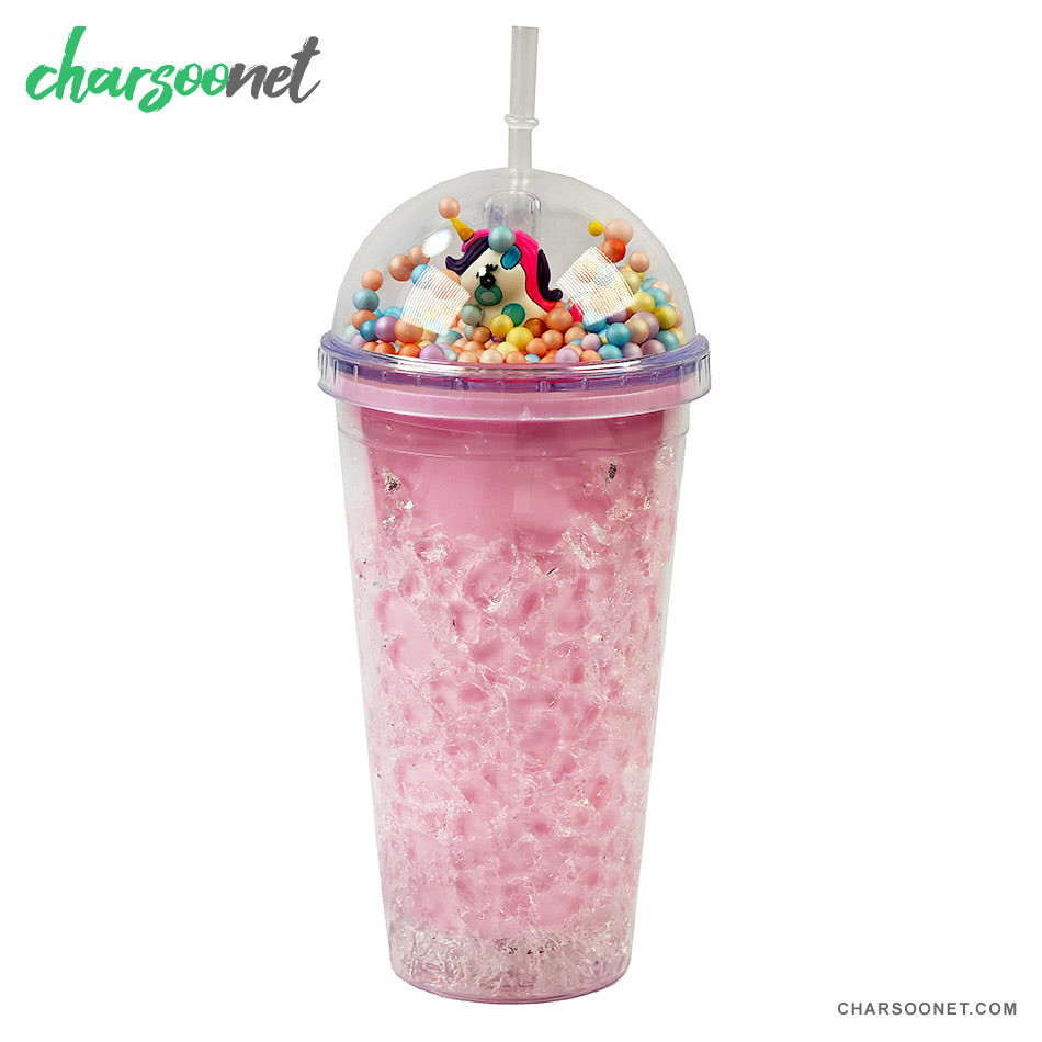 لیوان اسموتی نی دار درب جادویی گنبدی چراغ دار