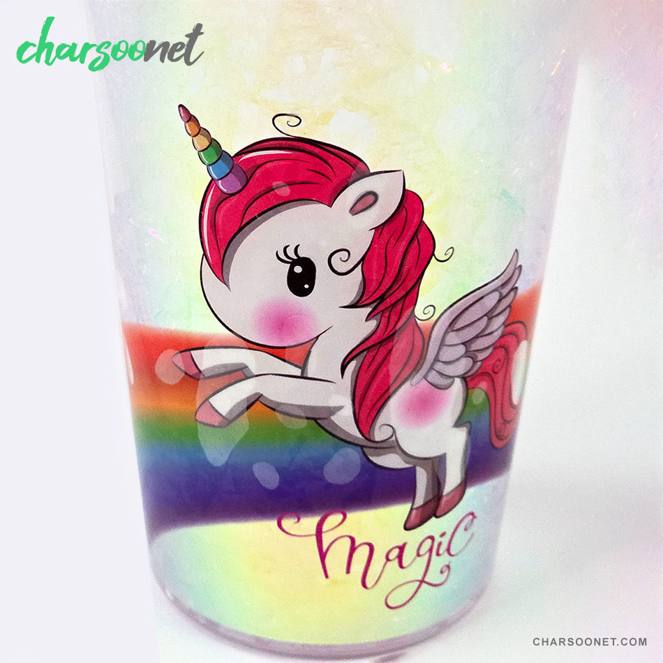 لیوان اسموتی نی دار درب جادویی گنبدی چراغ دار