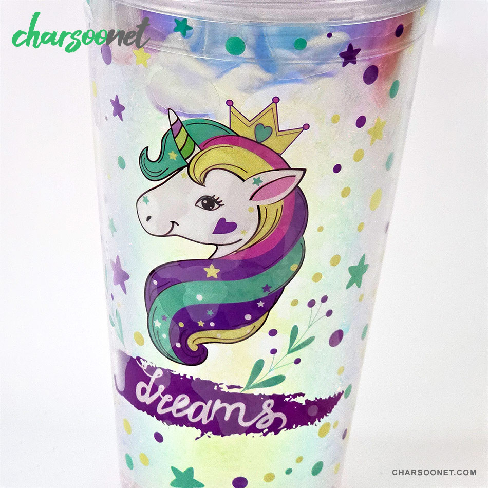 لیوان اسموتی نی دار درب جادویی گنبدی چراغ دار