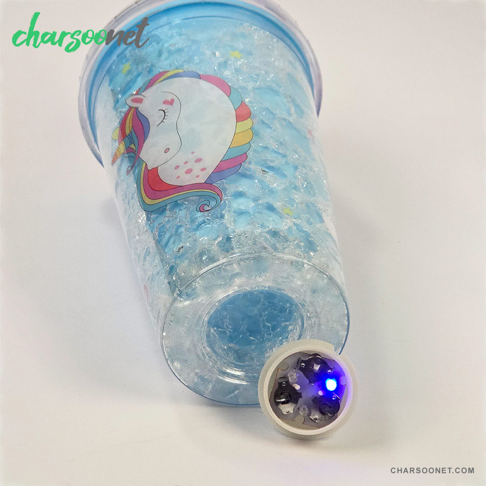 لیوان اسموتی نی دار درب جادویی گنبدی چراغ دار