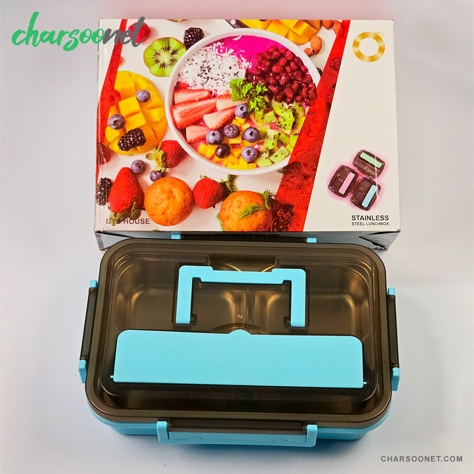 ظرف غذای چهار بخشی استیل